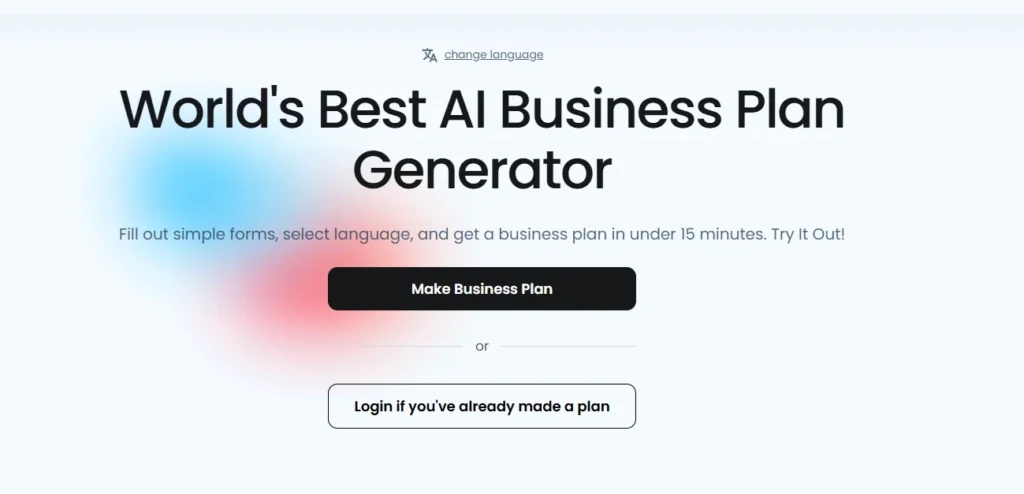 15MinutePlan Business Plan Generator