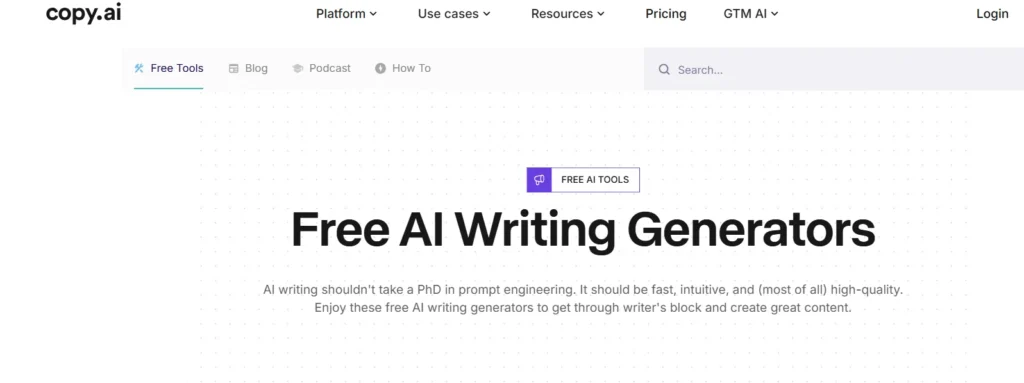 Copy.ai text generator