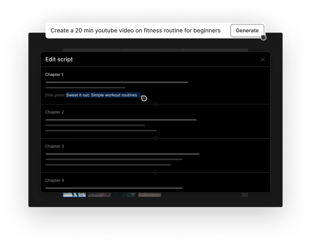 InVideo script generator