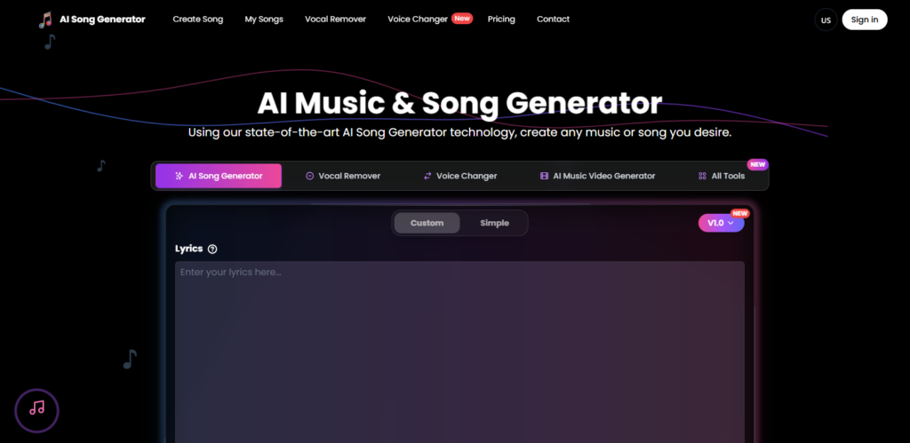Ai Song Generator - AI Lyrics Generators