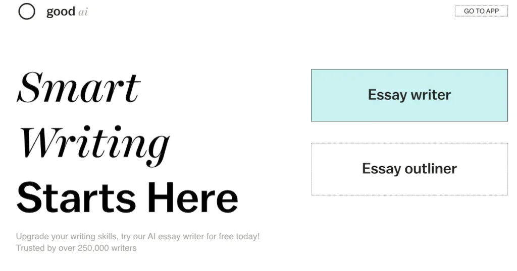 The Good AI essay writer
