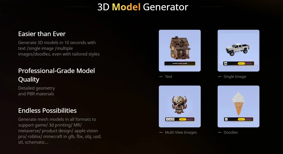 Tripo AI 3D Generator