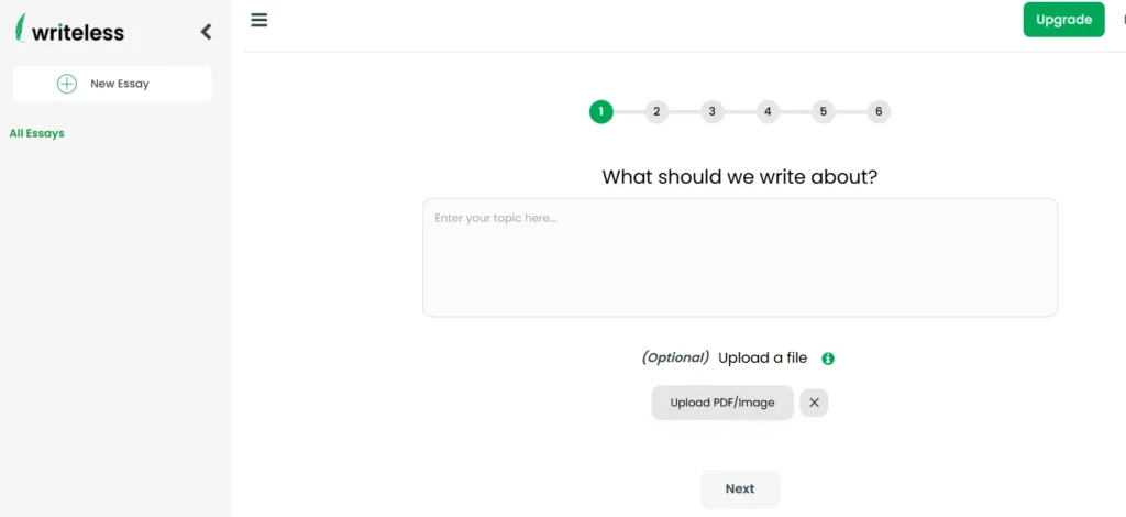 Writeless AI essay writer