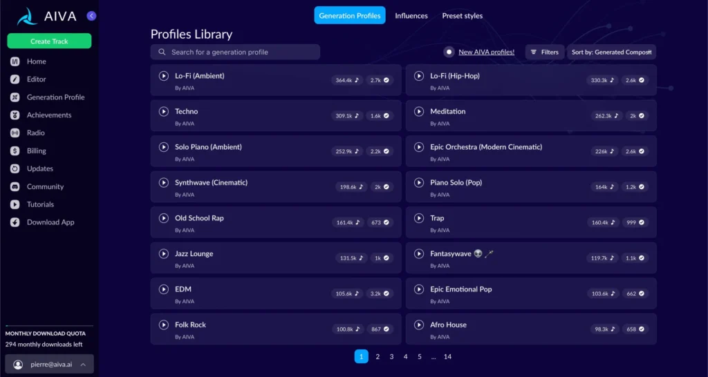 AIVA - AI Music Generator Tools