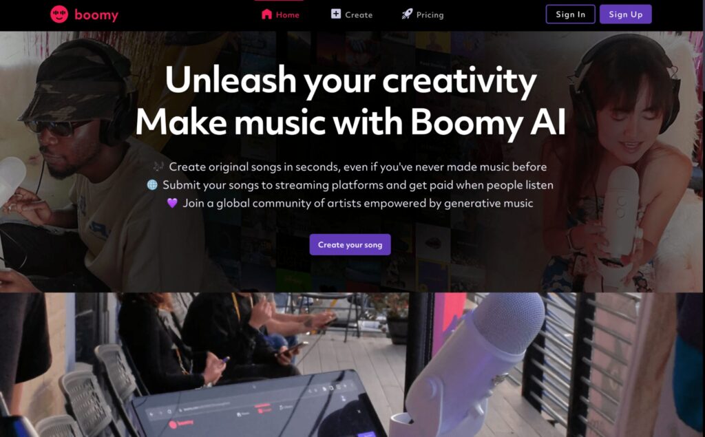 Boomy - AI Music Generator Tools