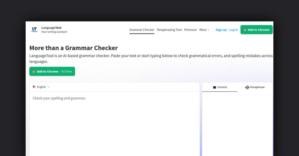 Language - AI grammar checker Tools