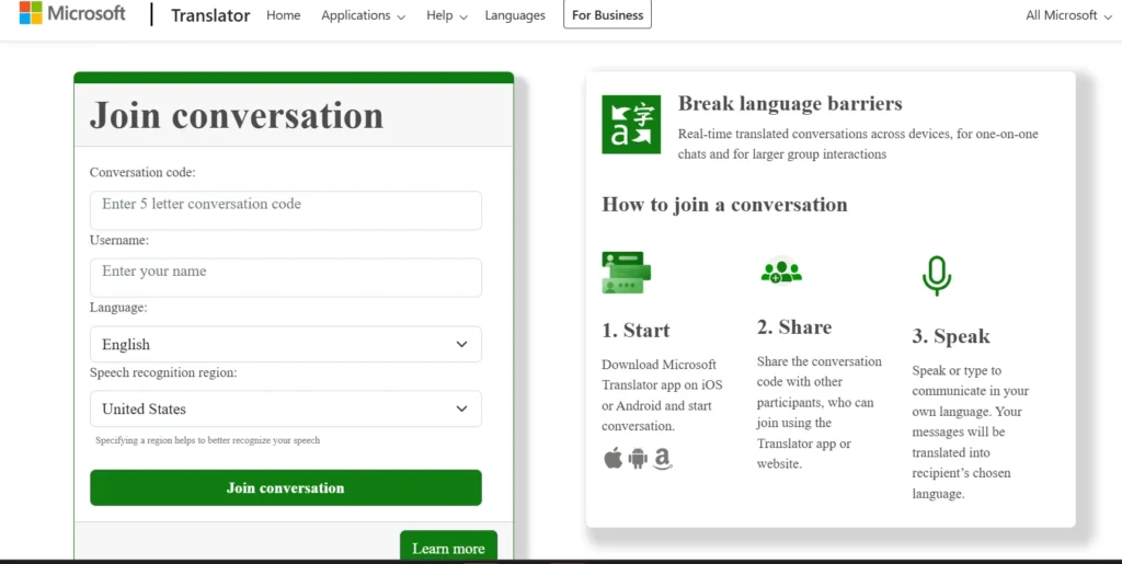 Microsoft AI Translator