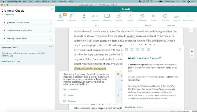 ProWritingAid - AI Grammar Checker Tools
