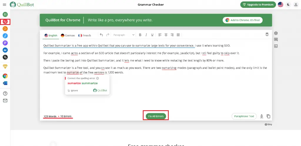 QuillBot - AI Grammar Checker Tools