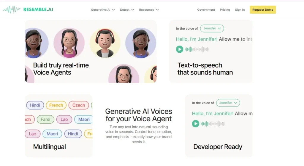 Resemble - AI voice generators