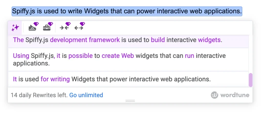 Wordtune - أفضل أدوات إعادة الصياغة بالذكاء الاصطناعي