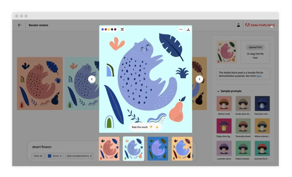 Adobe Firefly - أدوات إنشاء الرسوم التوضيحية بالذكاء الاصطناعي