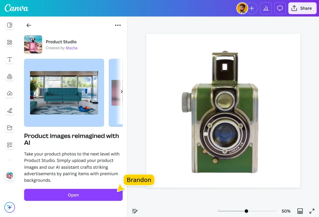 Canva - AI Background Generator Tools