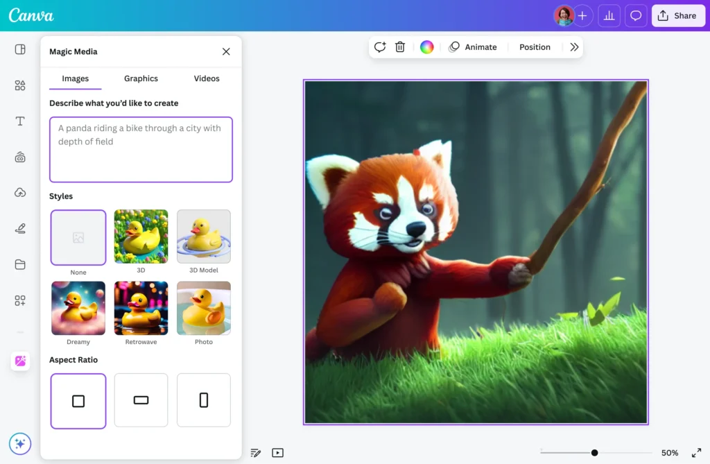 Canva - AI illustration generator tools