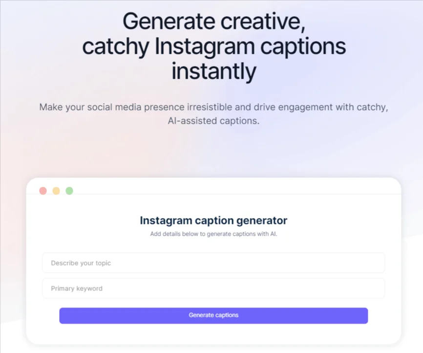 Jasper AI Caption Generator