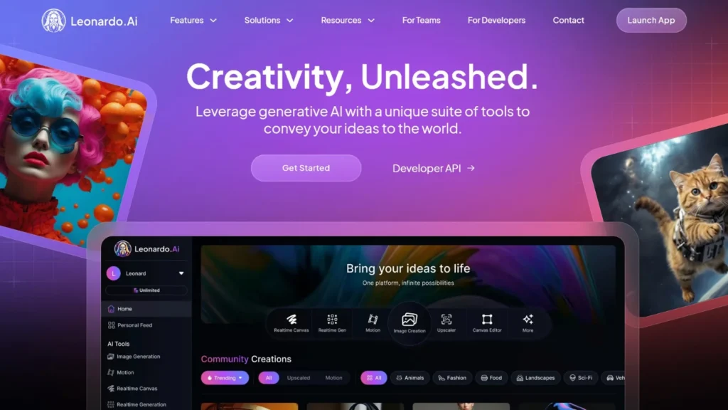 ليوناردو - أدوات توليد الرسوم التوضيحية بالذكاء الاصطناعي