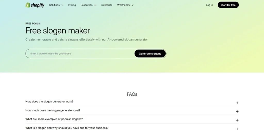 Shopify slogan | Tagline Generator