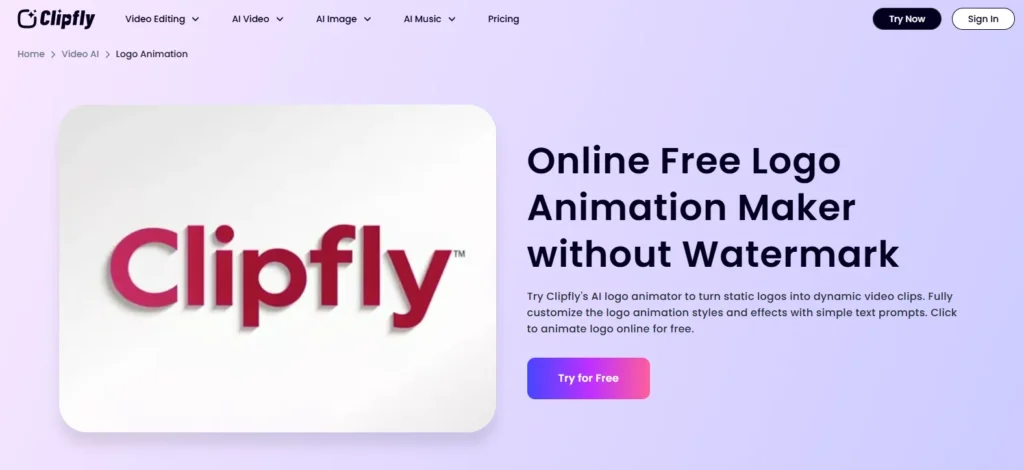 Clipfly | logo animation maker