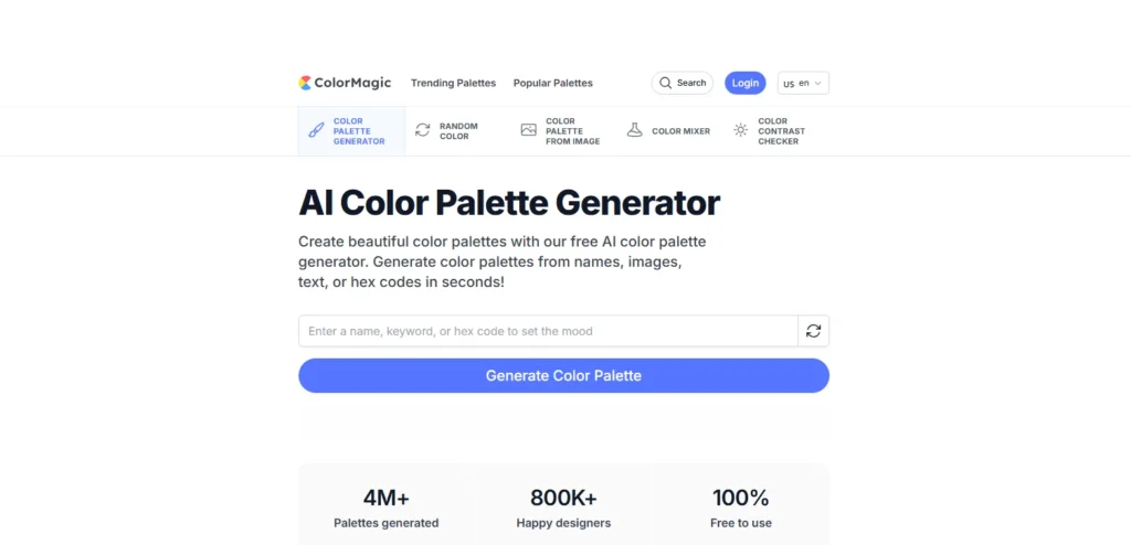 Color magic - Color Palette Generators