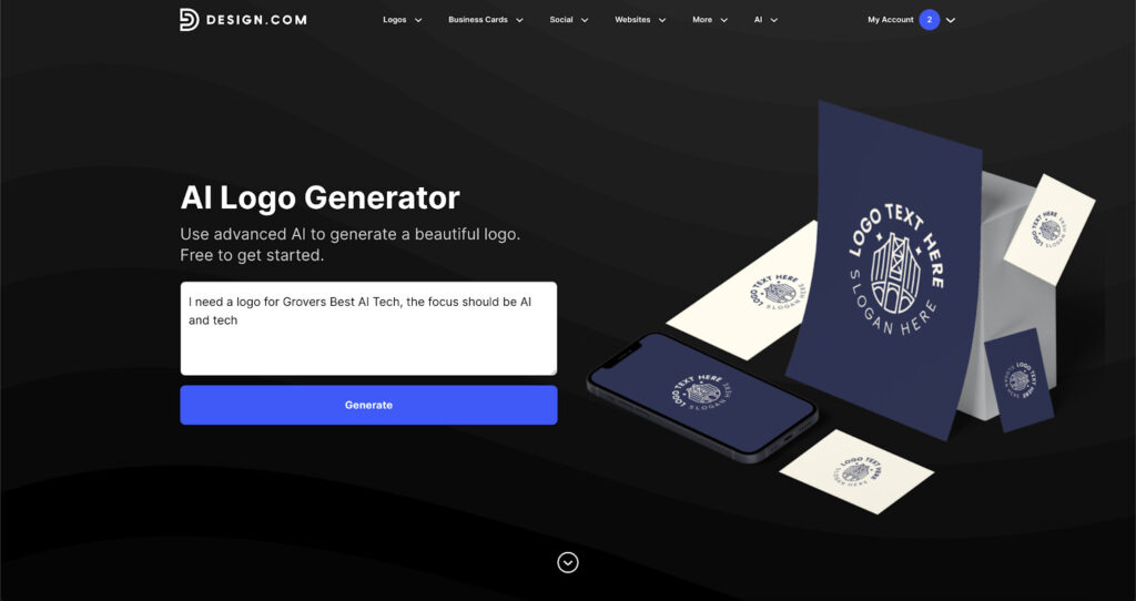 design.com - Generador de logotipos con IA