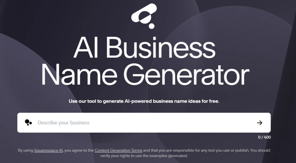Squarespace business name generator