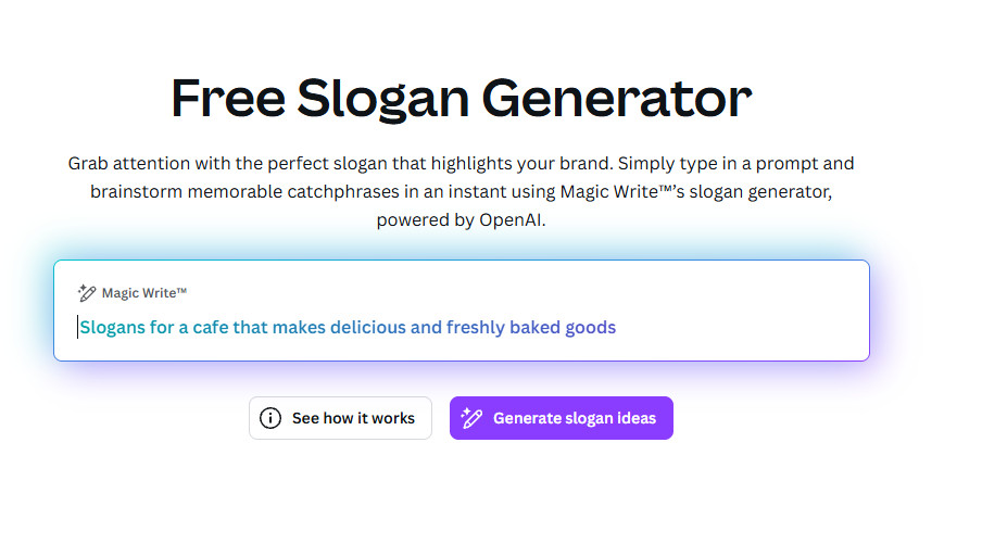 Canva slogan generator 