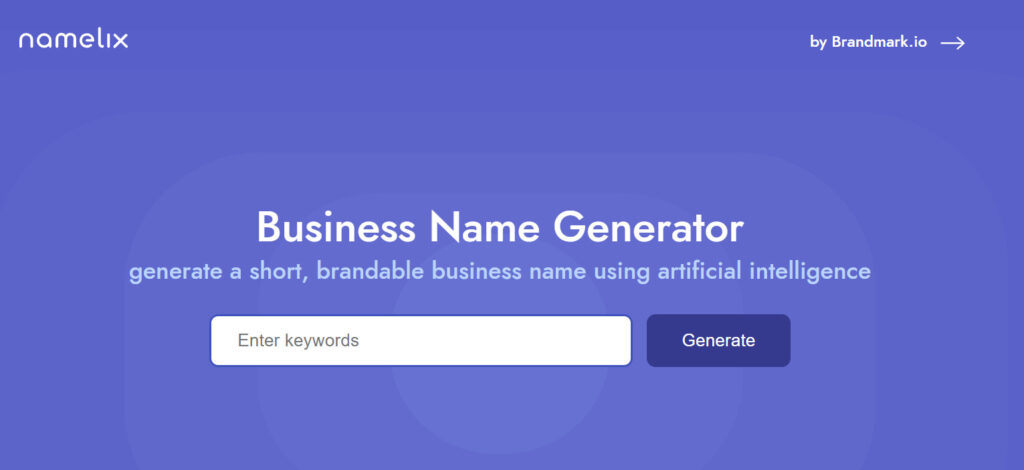 Namelix business name generator