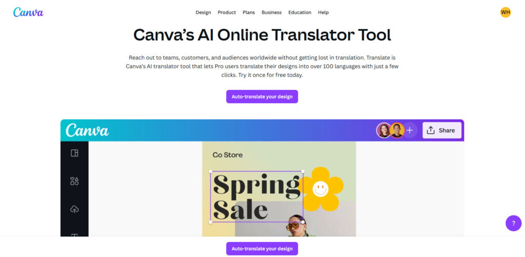 Canva - Best AI PDF Translators