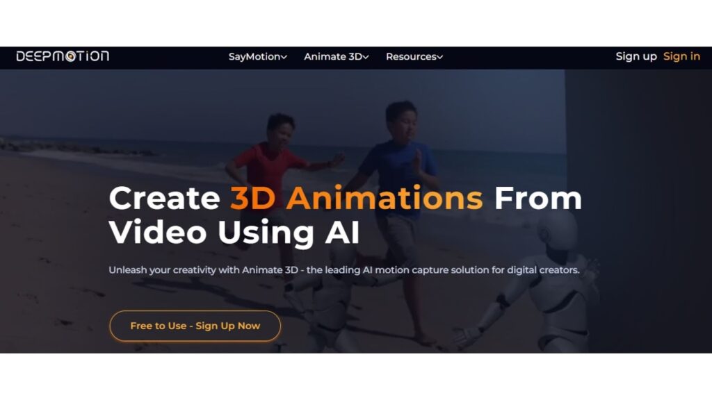 Deep motion - AI 3D Modeling Assistant Tools