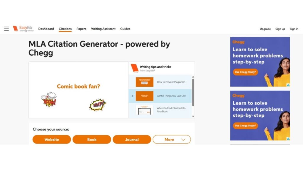 EasyBib - AI Citation Generators