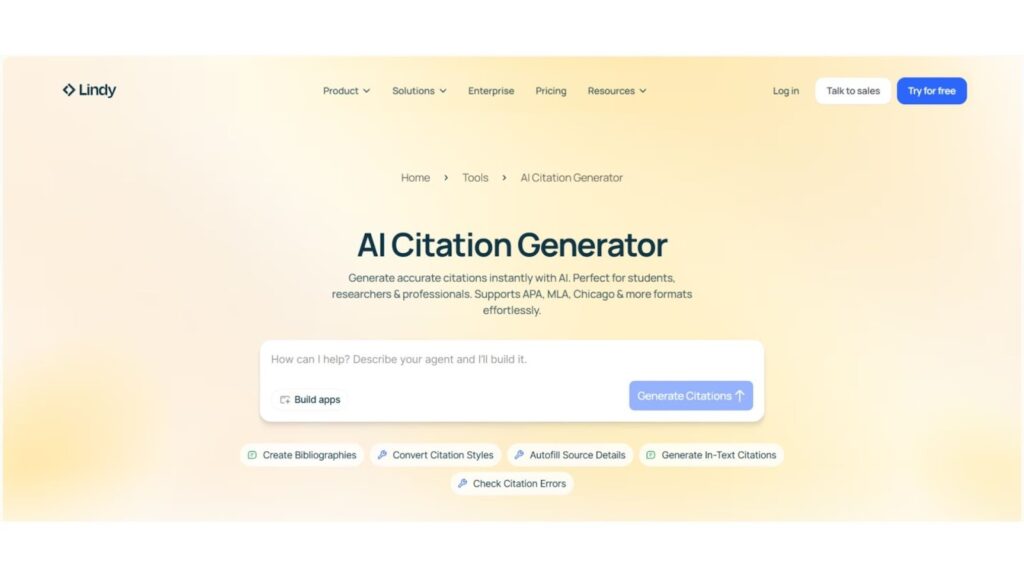 Lindy - AI Citation Generators