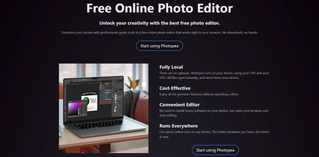 Photo-pea | Top AI Photo Editor Tools