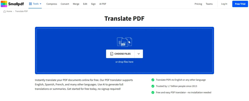 Small PDF - AI PDF Translators