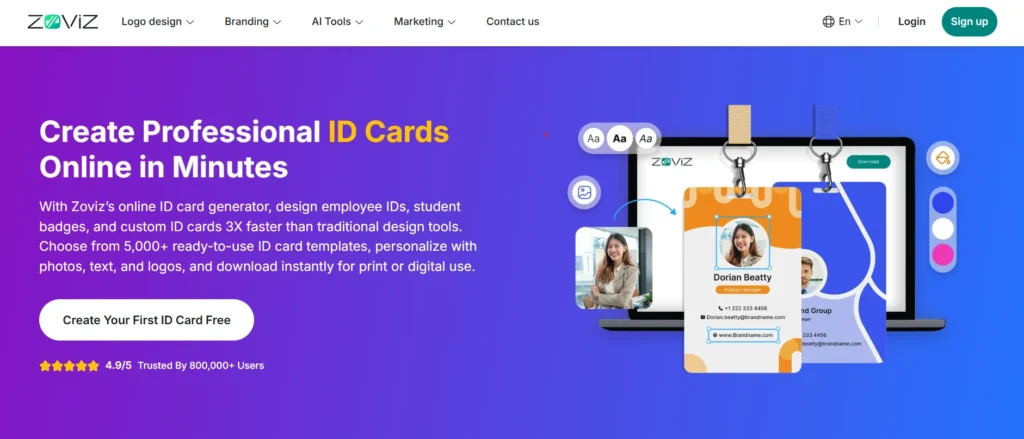 zoviz - Best AI ID Card Maker Tools