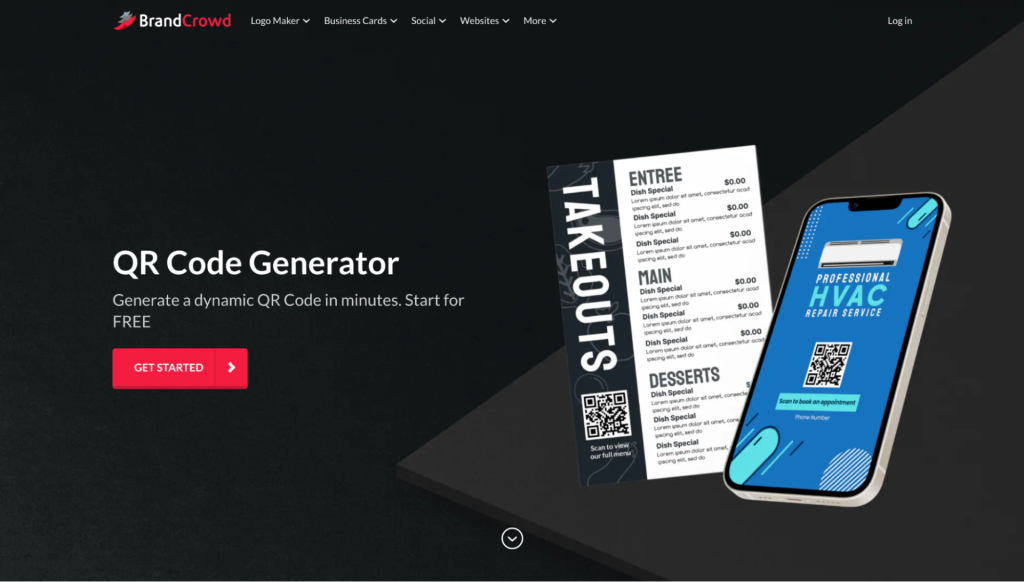 BrandCrowd QR Code Generator