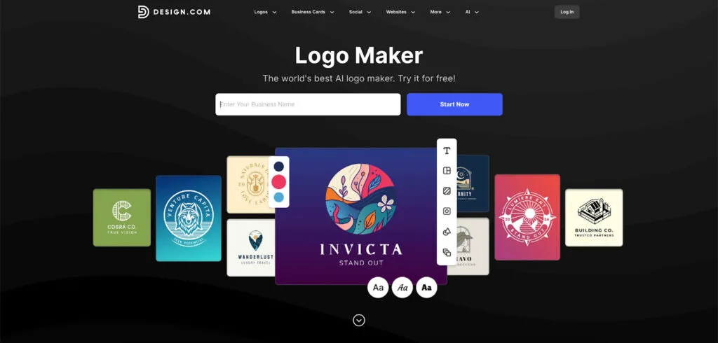 Criador de logotipos da design.com