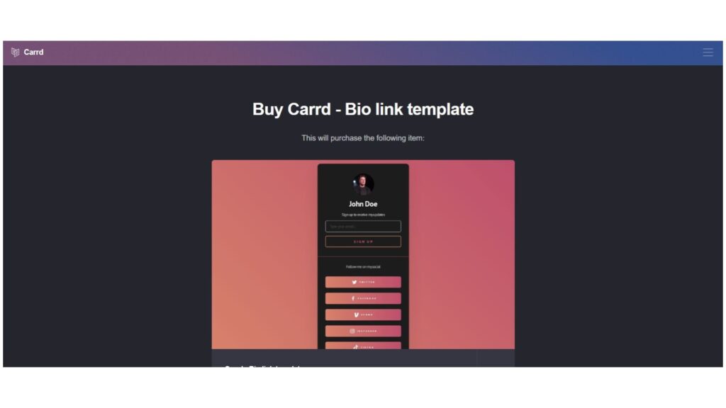 Carrd - Link in Bio Tools