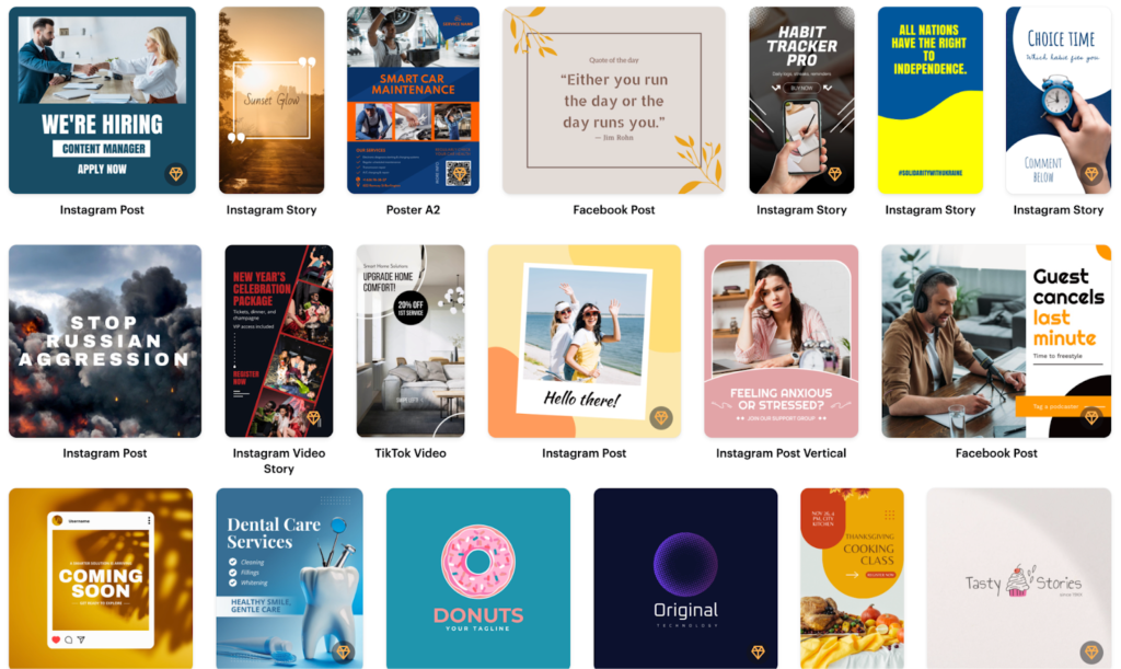 vistacreate - Social media design quality