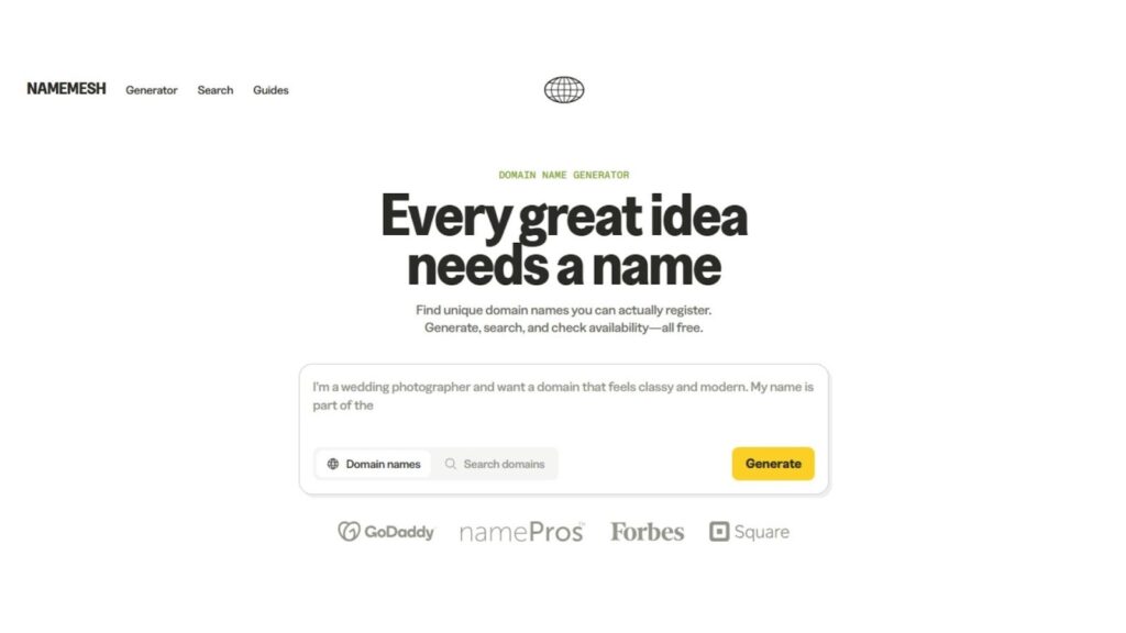 NameMesh - Domain Name Generators