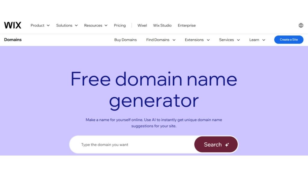 WIX - Best Domain Name Generators