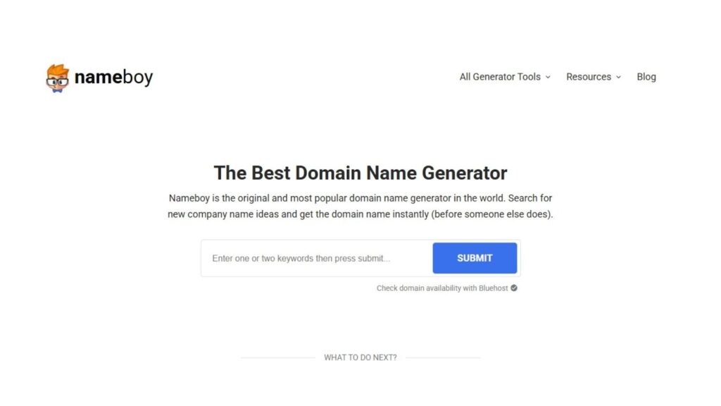 nameboy - Best Domain Name Generators