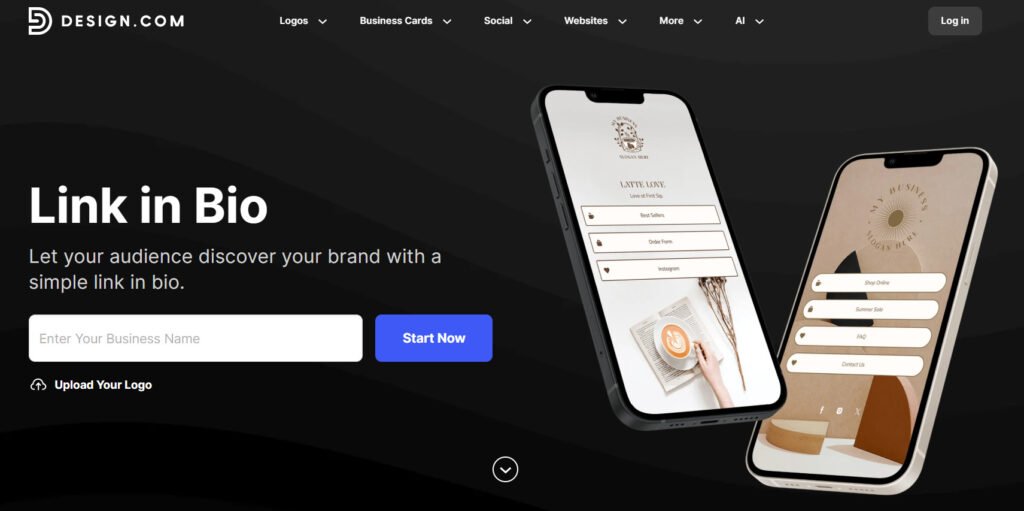 Design.com link in bio tool