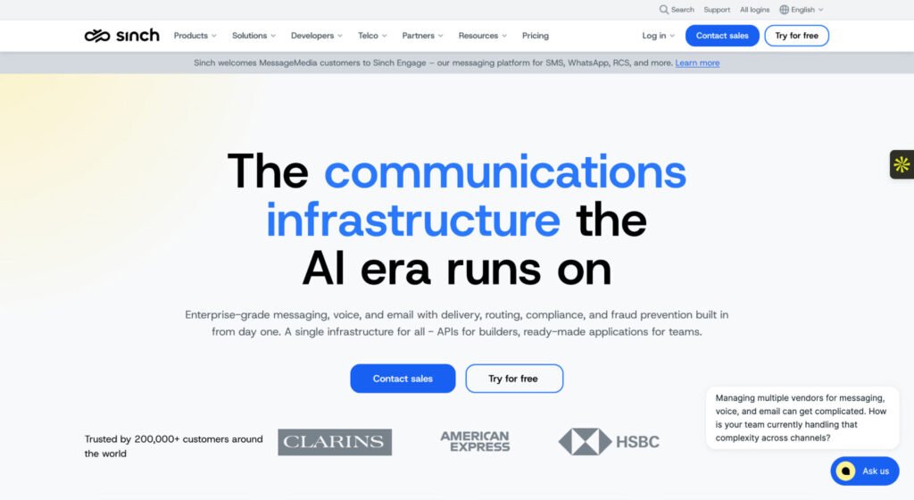 Sinch – Global Omnichannel Messaging