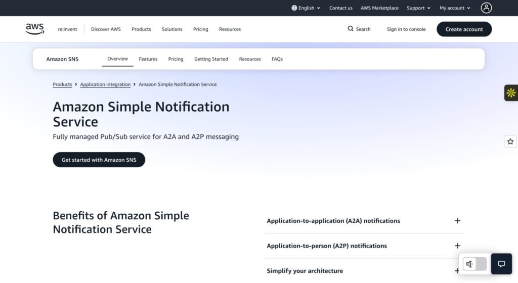 Amazon SNS – AWS Transactional SMS
