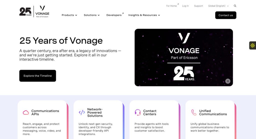 Vonage – Broad CPaaS Alternative